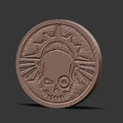 Game Coin with Skull smybol