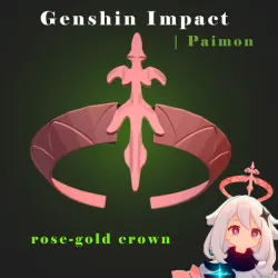 Genshin Impact  Paimon rose-gold crown  halo cosplay GENSHIN IMPACT