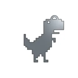 Google Dinosaur Keychain x2