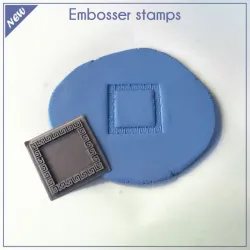 Greek clay embosser stamp - Polymer clay tools - 3d printed polymer clay stamp