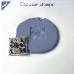 Greek clay embosser stamp - Polymer clay tools - 3d printed polymer clay stamp