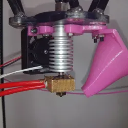 Kossel Mini (K800) J-head retainer and fan duct