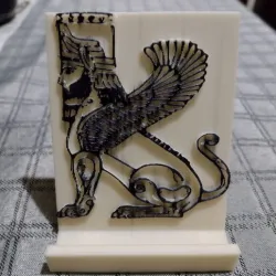 Lamassu lion cell phone holder