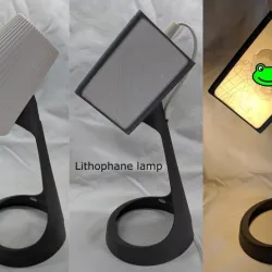 Lithophane lamp shade for IKEA SVALLET work lamp