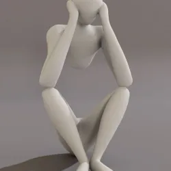 meditating sculpture