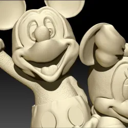 Mickey and Minie mouse for 3d printing whole stl