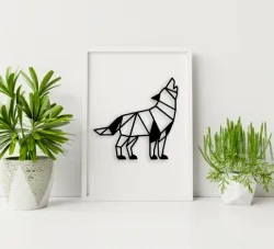 Modern geometric decoration : Wolf