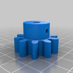 Modified the 10 tooth Gear to fit 28byj-48 motor and reduced its size to 31mm