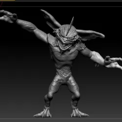 Mohawk Gremlin HD, split, keyed and posed.