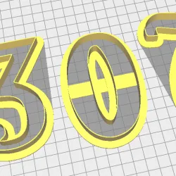 Numbers cookie cutters
