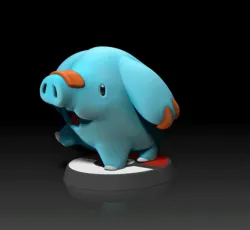 Phanpy- FAN ART - POKÉMON FIGURINE - 3D PRINT MODEL