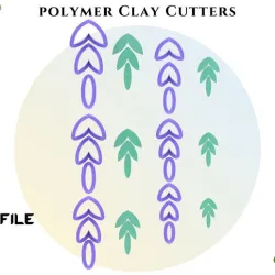 Polymer Clay Cutter *6 Sizes 2 cut versions/Leaf Dangle/Digital .STL File * File For Use In A 3D Printer