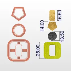 Polymer clay cutter Basic forms/Lorren3d