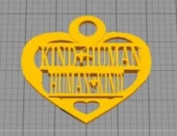 pride month kind human keychain