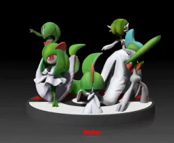 Ralts Evolution - FAN ART - POKÉMON FIGURINE - 3D PRINT MODELHERACROSS