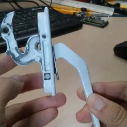 Repaired pin for window locking handle