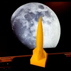 Rocket with Statue Base