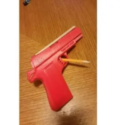 Rubber gun PRINTED ONE PIECE ONLY