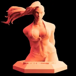 Street Fighter Laura Matsuda 3D Print Statue STL Files (Download files) figure digital pattern printing figurine Art