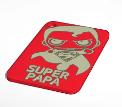 Super dad keychain