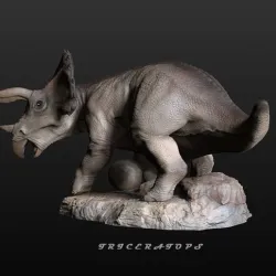 Triceratops and egg