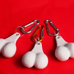 Truck Balls, Truck Nuts, Keychain