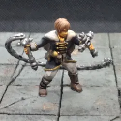 Vampire Hunter Miniature, Whip and Holy Symbol