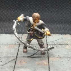 Vampire Hunter Miniature, Whip and Sword