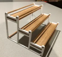 Variable Length Timber & Plastic Spice Rack