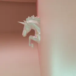 Wall Decoration - Low Polygon Unicorn Sculpture