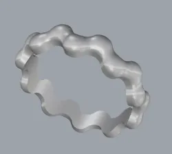 Waves Designer Plain Silver Ring Jewellery