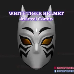 White Tiger Marvel Cosplay Helmet - Halloween Costume