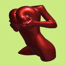 woman bust vase boob