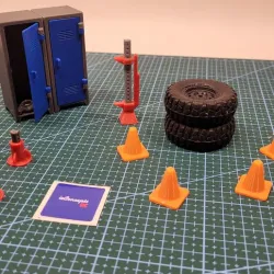 1:24 Scale Garage Accessories Pack - ie Concepts - Diorama