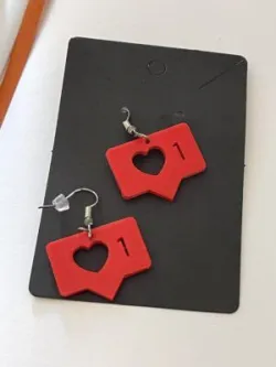 3d earrings - I like