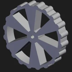 3d printable DC motor wheel