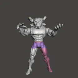 articulated minotaur doll figure articulated .stl .obj