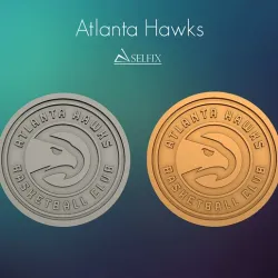 Atlanta Hawks Logo Relief 3D print model