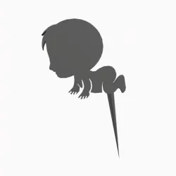 Baby (cookie cutter, cake topper & stencil)