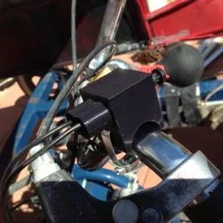 Bicycle handlebar switch box.