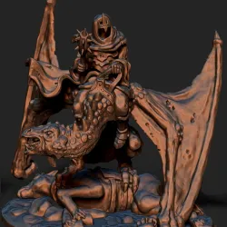 Black Wraith King (Witcher) on winged beast