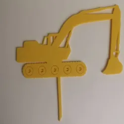 Builder Machine cake topper silhouette