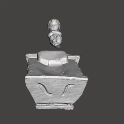 christmas crib figurine baby jesus with bed
