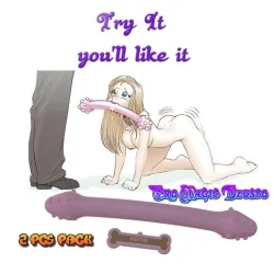 Dildo special anal vaginal BDSM double Dick Cock Dong Hentai "double sense and bone necklace" SM v365-double with bone 3d print