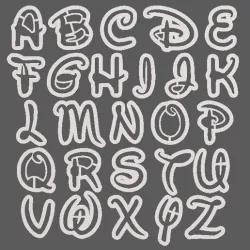 Disney typography cookie cutter - Disney alphabet cookie cutter - Disney alphabet cutter