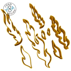 Fire Flames - Hot Wheels - Cookie Cutter - Fondant - Polymer Clay