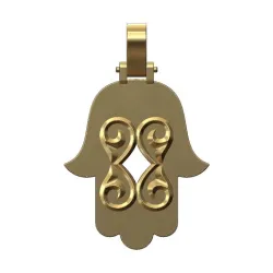 Floral scroll ornament Hamssa pendant 3D print model