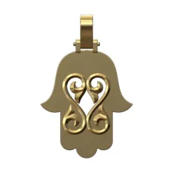 Floral scroll ornament Hamssa pendant 3D print model