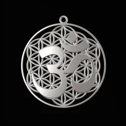 Flower of Life with Om Pendant - 3D print model