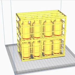 Gas bottle container for trucks and trailers 1/14